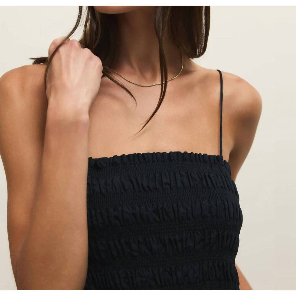 NEW Z SUPPLY cornelia poplin midi dress in black - Picture 4 of 9